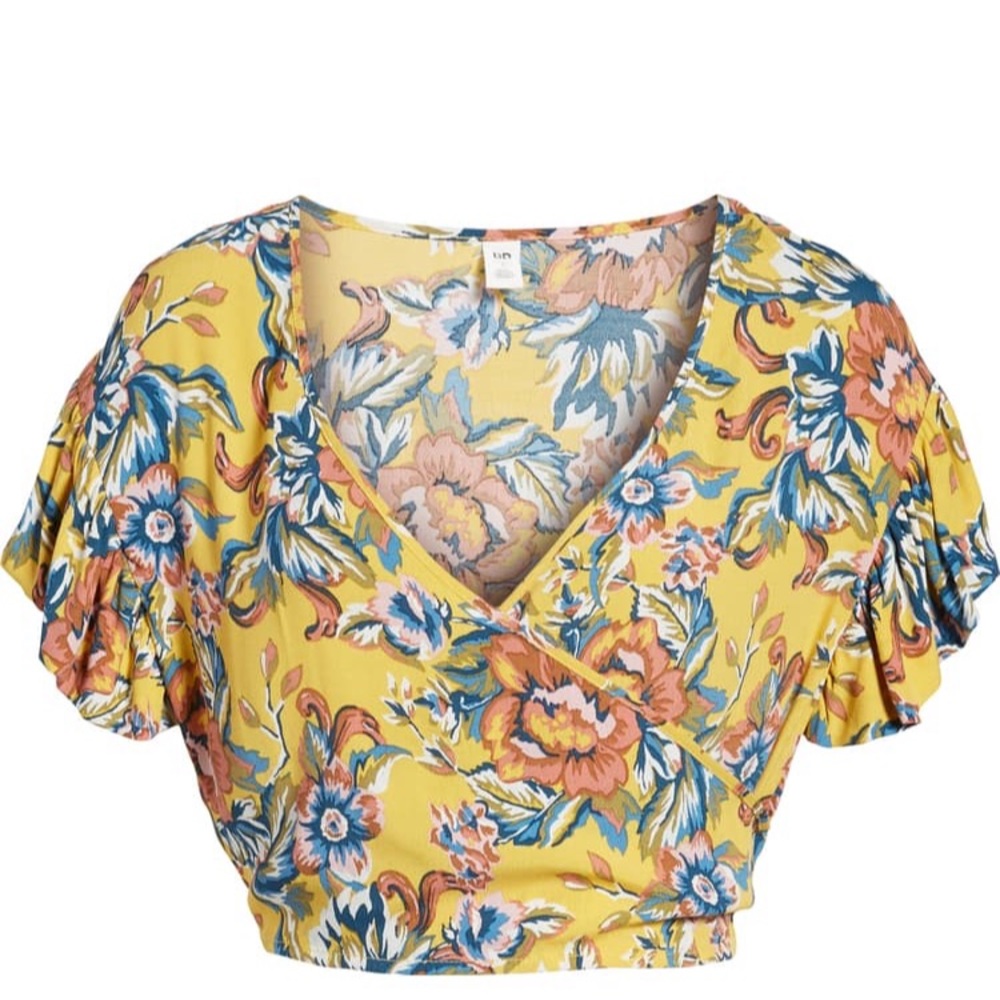 BP Floral Surplice Top NWT Sz XS